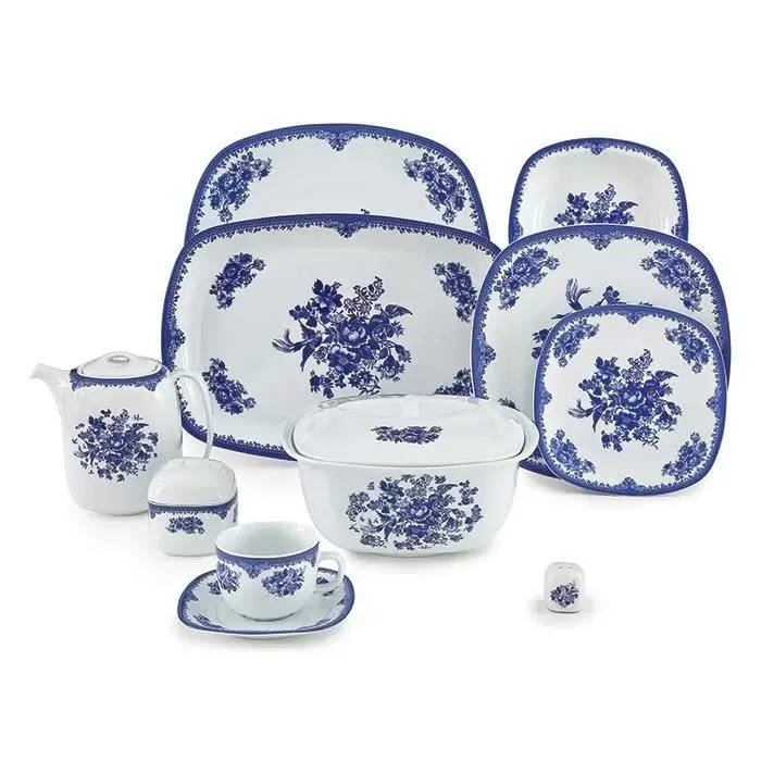 سرویس 98 پارچه چینی زرین-کواترو(مربع)-12 نفره-فلورانس-درجه عالی